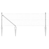 Vidaxl hek met paal zilver 0,6 x 10 m staal