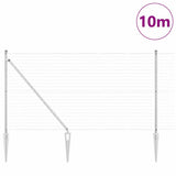 Vidaxl hek met paal zilver 1 x 10 m staal