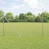 Vidaxl hek met paal zilver 1 x 10 m staal