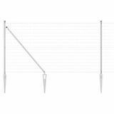Vidaxl hek met paal zilver 1 x 10 m staal