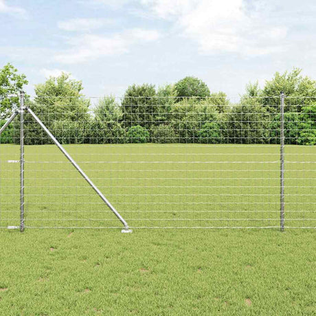 Vidaxl euro-hek met grondpennen 10 x 1 m gegalvaniseerd staal mesh