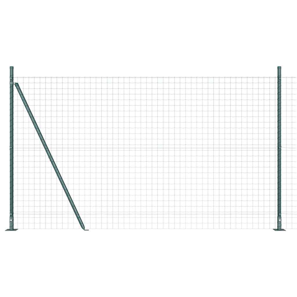 Vidaxl hecke met palen groen 1.5 x 10 m staal