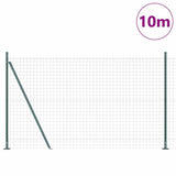 Vidaxl hecke met palen groen 1.5 x 10 m staal