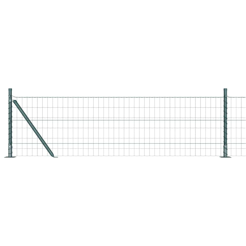 Vidaxl hek met paal groen 0,6 x 10 m staal en pvc