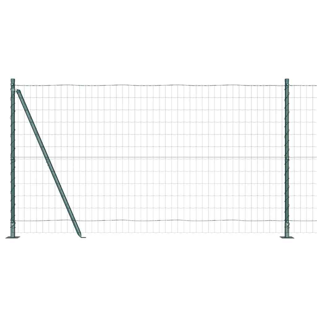 Vidaxl hek met paal groen 1,2 x 10 m staal en pvc