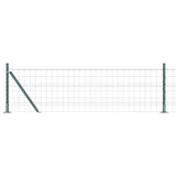 Vidaxl hek met paal groen 0,4 x 25 m staal en pvc