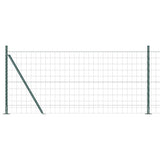 Vidaxl hek met paal groen 0,8 x 25 m staal en pvc