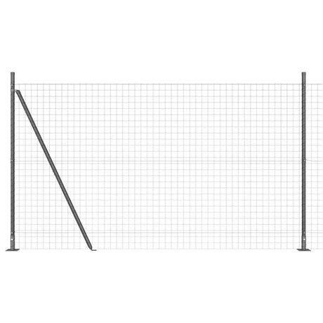 Vidaxl euro-hek met betonnen voetstuk 10 x 1,6 m pvc-coated staal mesh