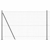Vidaxl hek met paal grijs 1,4 x 10 m staal en pvc