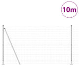 Vidaxl hek met paal zilver 1,2 x 10 m staal