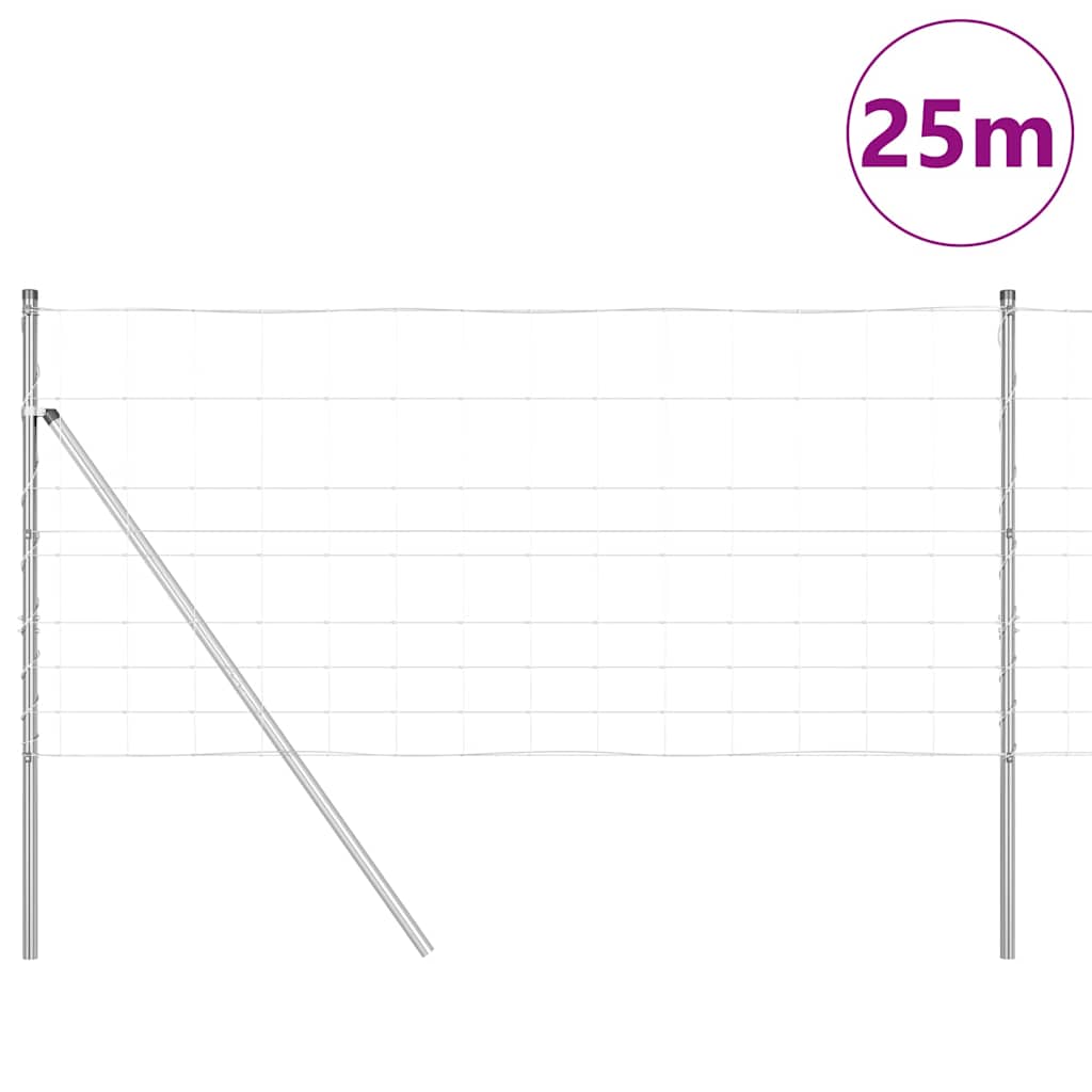 Vidaxl afrasteringspaal gegalvaniseerd 25 x 1 m staal