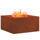 Vidaxl vuurkorf bruin 80 x 80 x 40 cm cortenstaal