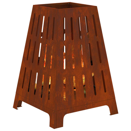 Vidaxl vuurkorf bruin 50 x 50 x 70 cm cortenstaal