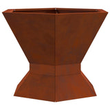 Vidaxl vuurkorf bruin 50 x 50 x 40 cm cortenstaal