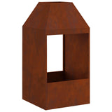 Vidaxl vuurkorf bruin 50 x 50 x 100 cm cortenstaal