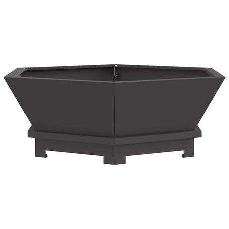 Vidaxl vuurkorf zwart 75 x 75 x 28 cm staal
