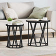 Vidaxl salontafel 2 st zwart eiken 50 x 50 x 50 cm