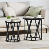 Vidaxl salontafel 2 st zwart eiken 50 x 50 x 50 cm