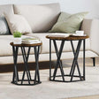 Vidaxl salontafel 2 st gerookt eiken 50 x 50 x 50 cm