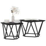 Vidaxl bijzettafelset 2 st zwart eiken 50 x 50 x 40 cm