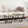 Vidaxl bijzettafelset 2 st sonoma eiken 50 x 50 x 40 cm