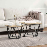 Vidaxl bijzettafelset 2 st sonoma eiken 50 x 50 x 40 cm