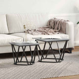 Vidaxl bijzettafelset 2 st grijs sonoma 50 x 50 x 40 cm