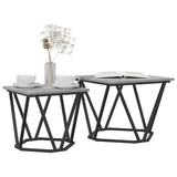 Vidaxl bijzettafelset 2 st grijs sonoma 50 x 50 x 40 cm