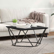 Vidaxl salontafel zwart eiken 80 x 80 x 45 cm engineered hout en staal