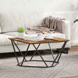 Vidaxl salontafel oud hout 80 x 80 x 45 cm engineered hout en staal
