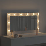 Vidaxl schmink spiegel wit 80 x 45 x 18 cm glas en hout met kunststof