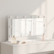 Vidaxl schmink spiegel wit 80 x 45 x 18 cm glas en hout met kunststof