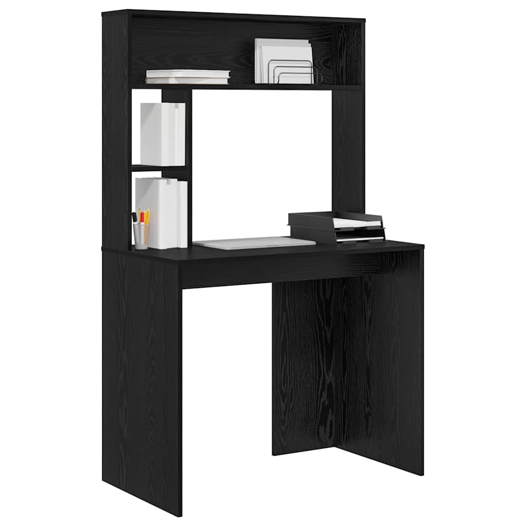Vidaxl bureau zwart eiken 91 x 50 x 149 cm bewerkt hout