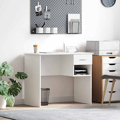 Vidaxl bureau wit 90 x 49 x 75 cm bewerkt hout