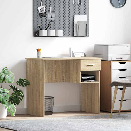 Vidaxl bureau sonoma eiken 90 x 49 x 75 cm bewerkt hout