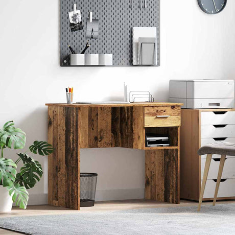 Vidaxl bureau oud hout 90 x 49 x 75 cm bewerkt hout