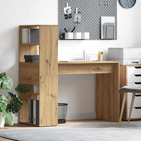 Vidaxl bureau artisan eiken bewerkt hout 113 x 54 x 120 cm