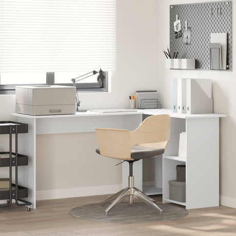 Vidaxl bureau wit 142 x 102 x 73 cm bewerkt hout