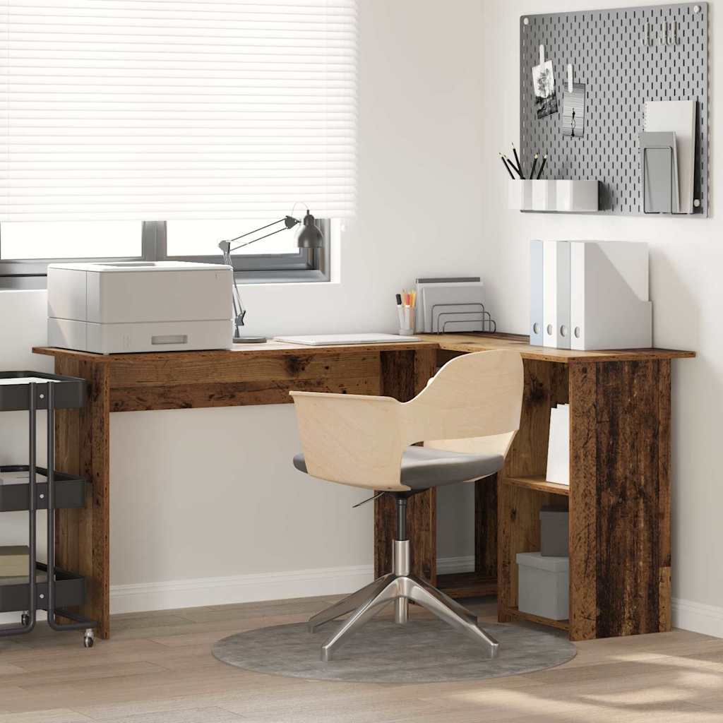 Vidaxl bureau oud hout 142 x 102 x 73 cm bewerkt hout