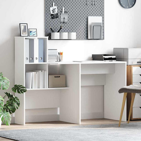 Vidaxl bureau wit bewerkt hout 131,5 x 50 x 106,5 cm