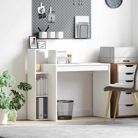 Vidaxl bureau wit bewerkt hout 100 x 40 x 90 cm