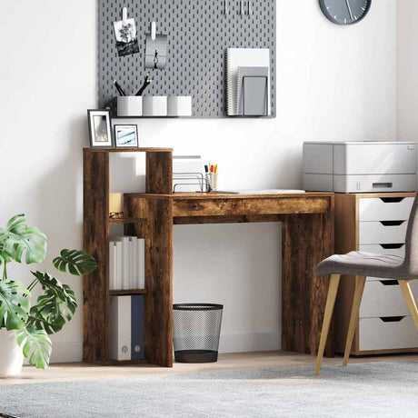 Vidaxl bureau gerookt eiken bewerkt hout 100 x 40 x 90 cm