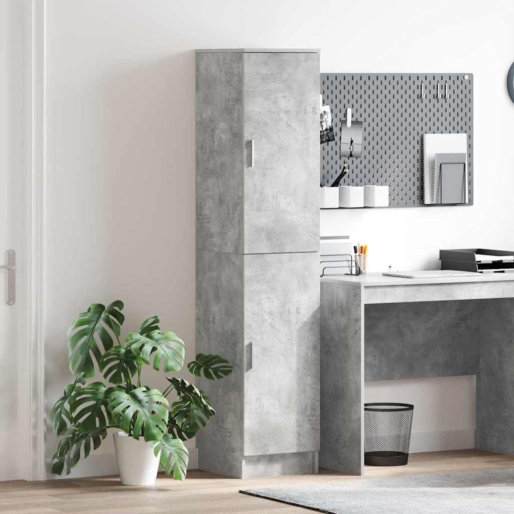 Vidaxl hoge kast beton grijs 35 x 39 x 168 cm
