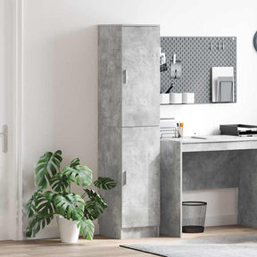 Vidaxl hoge kast beton grijs 35 x 39 x 168 cm