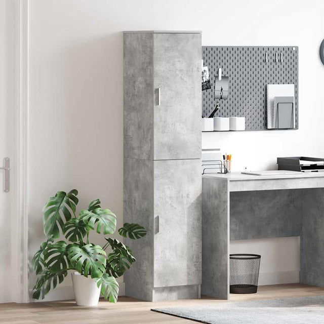 Vidaxl hoge kast beton grijs 35 x 39 x 168 cm