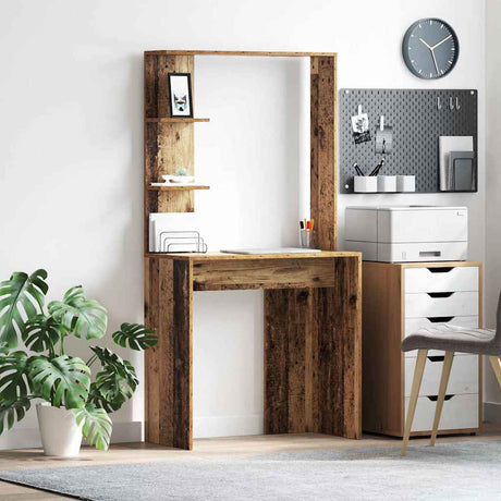 Vidaxl bureau oud hout bewerkt hout 78,5 x 37 x 154,5 cm