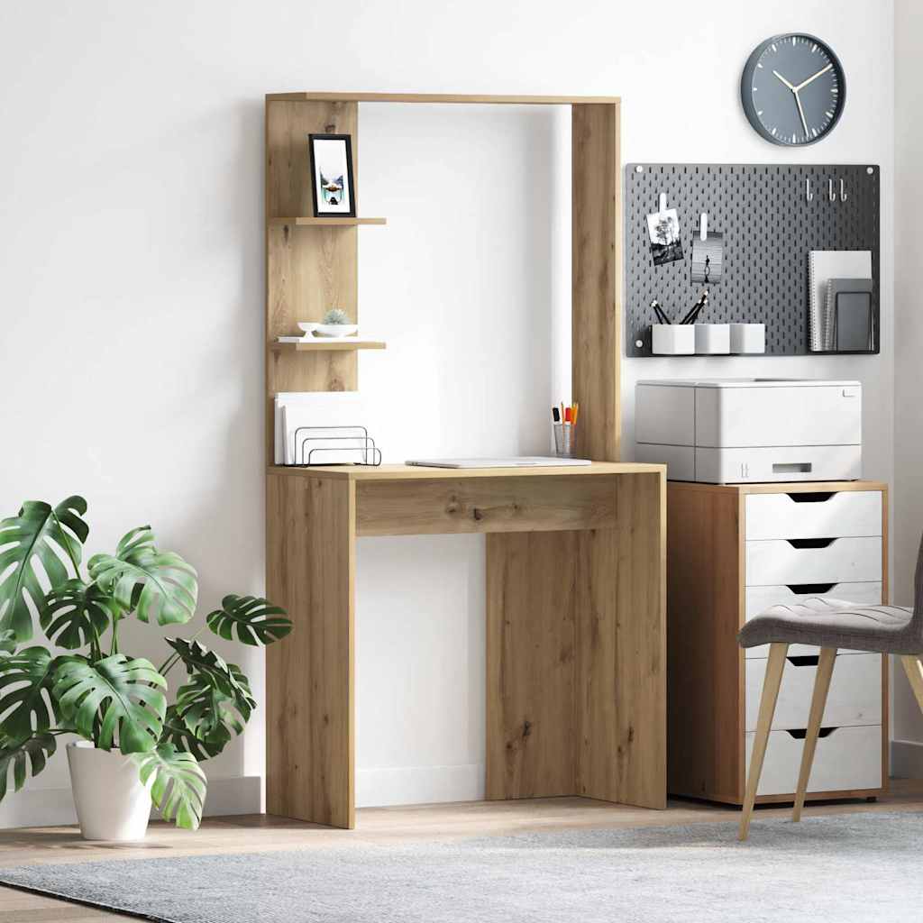 Vidaxl bureau artisan eiken bewerkt hout 78,5 x 37 x 154,5 cm