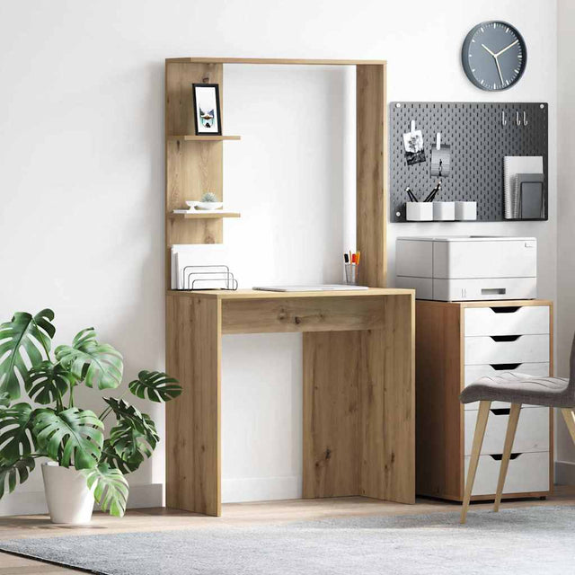 Vidaxl bureau artisan eiken bewerkt hout 78,5 x 37 x 154,5 cm