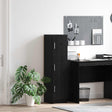 Vidaxl hoge kast zwart eiken 31.5 x 32 x 122.5 cm