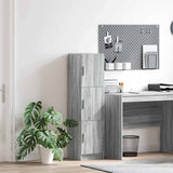 Vidaxl hoge kast grijs sonoma 31.5 x 32 x 122.5 cm